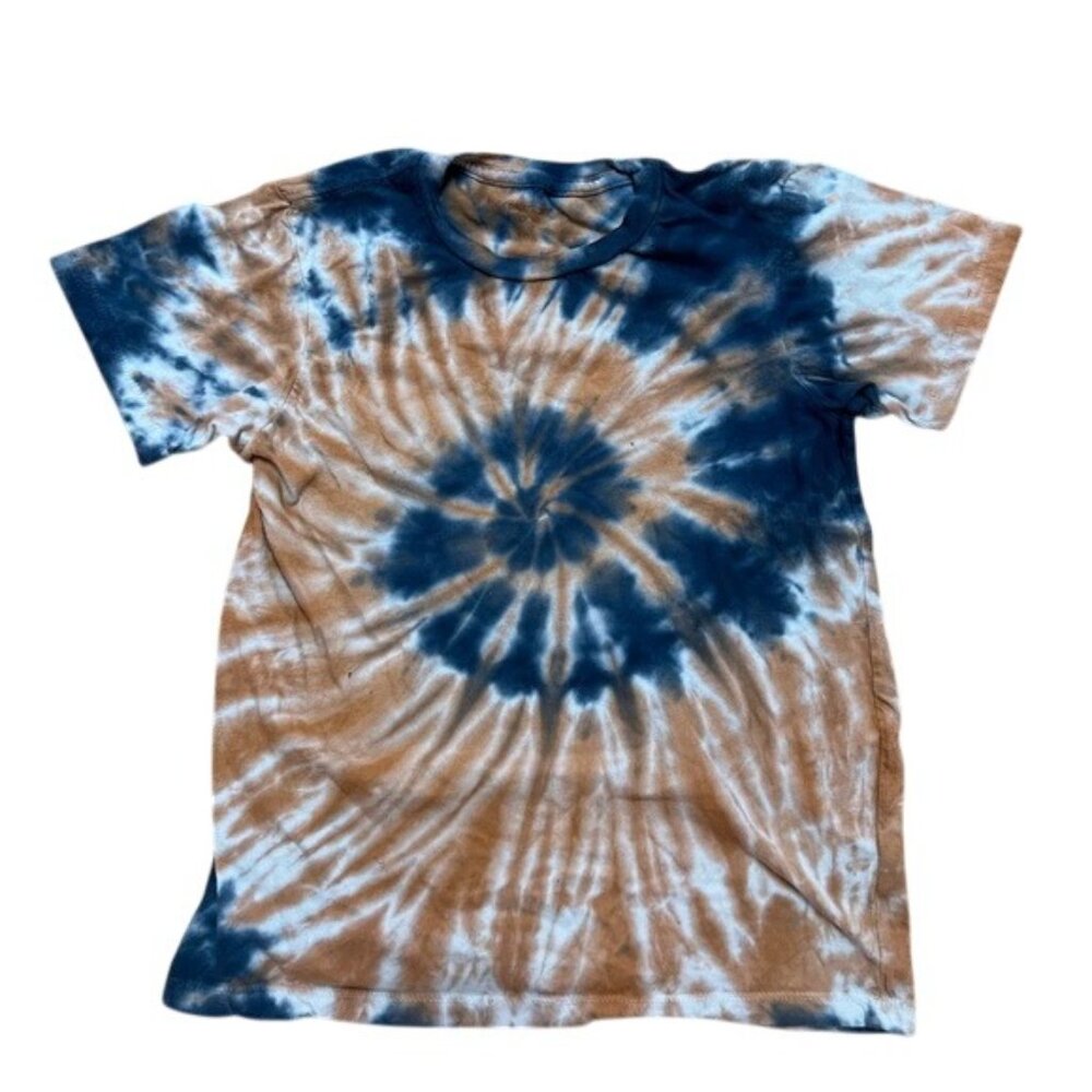 Californian Vintage Tie Dye T-Shirt Orange Blue UNISEX Size 10